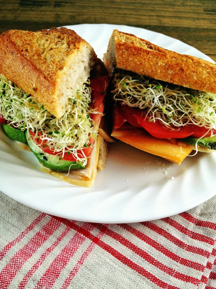 Sandwich with Alfalfa Sprouts